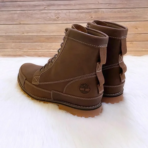 Timberland Men’s Originals 6 Inch Rust Leather Boots - Picture 2 of 7